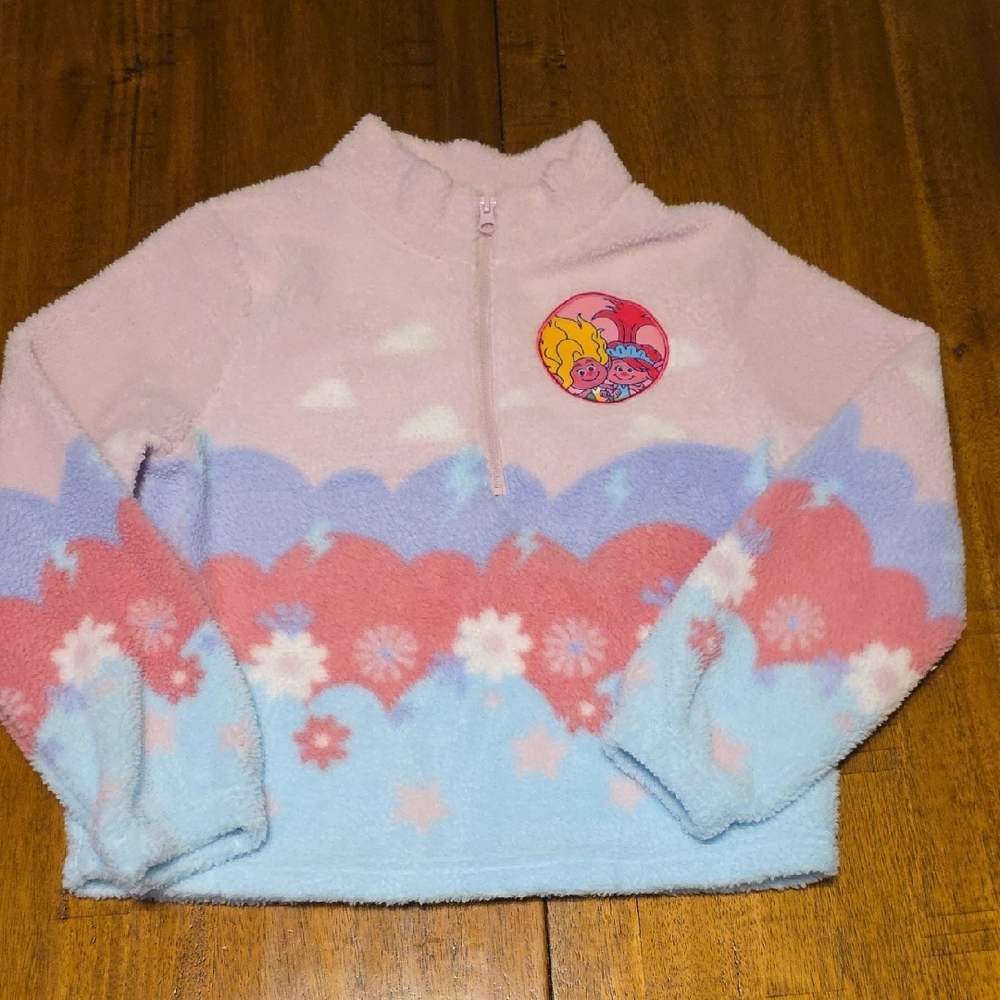 Trolls Pink and Blue Fleece Sweatshirt